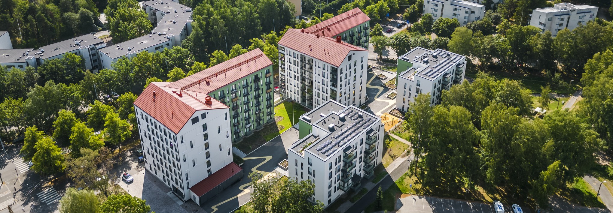 Ilmakuva Koskelantieltä, Helsingistä 2022. Kuva: RT/Kuvatoimisto Kuvio.